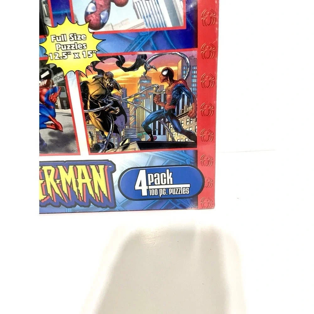 Marvel‎ Spiderman Jigsaw Puzzle (4) Pack Ages 5 - 8 Pack Factory Sealed NIB 2004